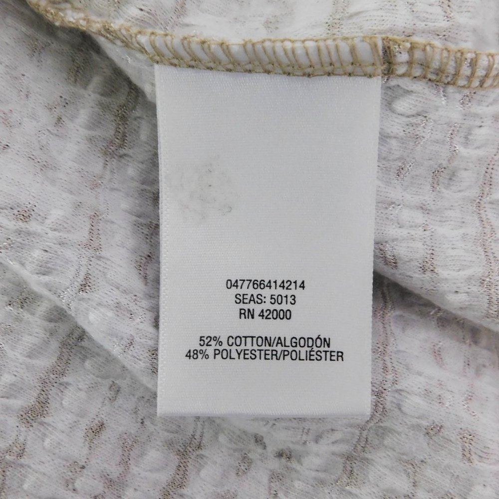 Jaclyn Smith Women Brown White Shirt Top - Picture 4 of 5